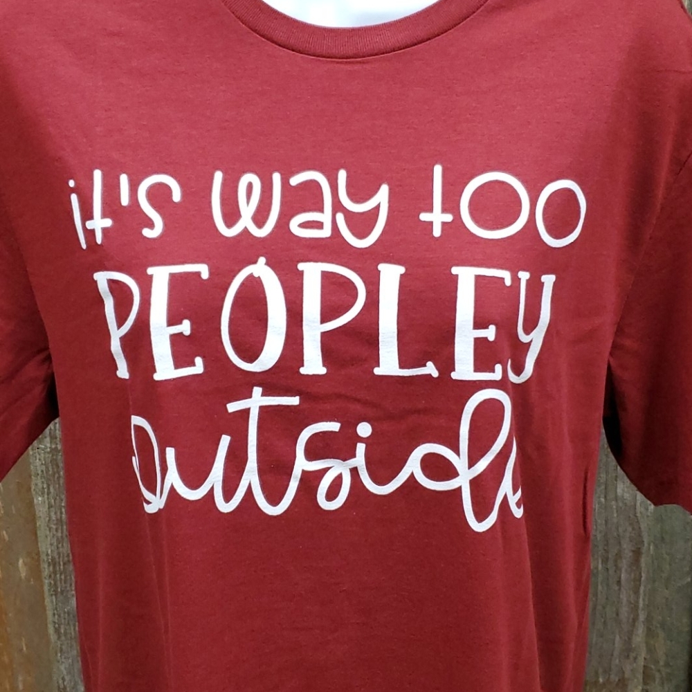 Its way to PEOPLEY outside Funny Graphic T-Shirt - Picture 3 of 4